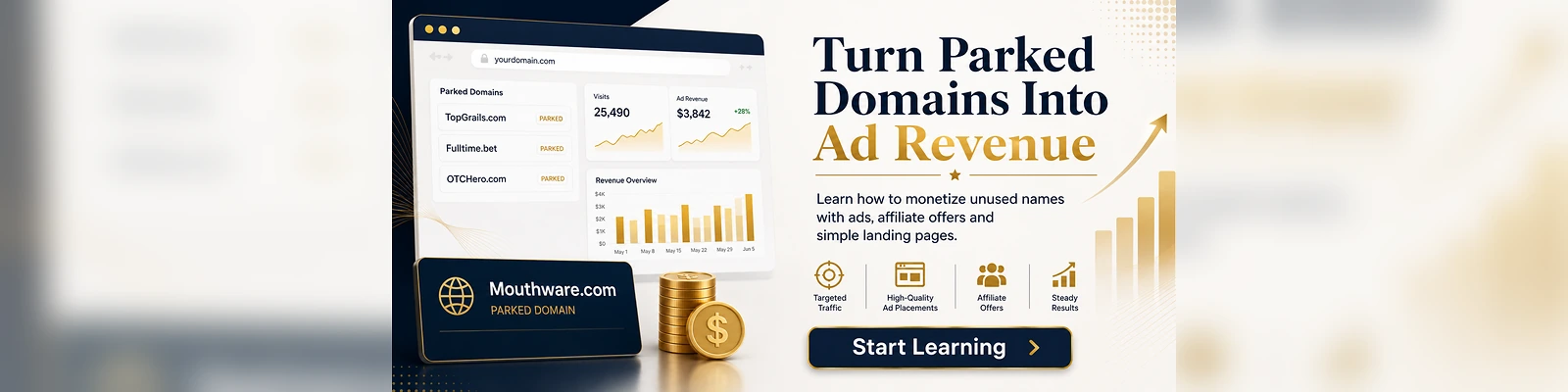 Turn parked domains into ad revenue. Learn how to monetize unused names with ads, affiliate offers and simple landing pages.